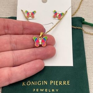 Girls stainless steel butterfly set